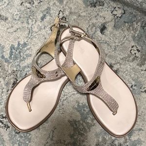 Michael Kors rose gold sandals